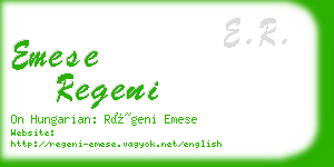 emese regeni business card